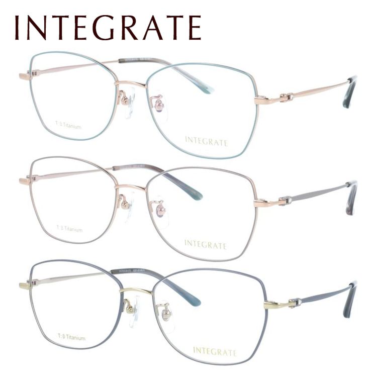 インテグレート メガネフレーム 伊達メガネ アジアンフィット(フルフィット) 調整可能ノーズパッド(クリングス) INTEGRATE IGF 8146 53サイズ 全3カラー オーバル型 ユニセックス メンズ レディース