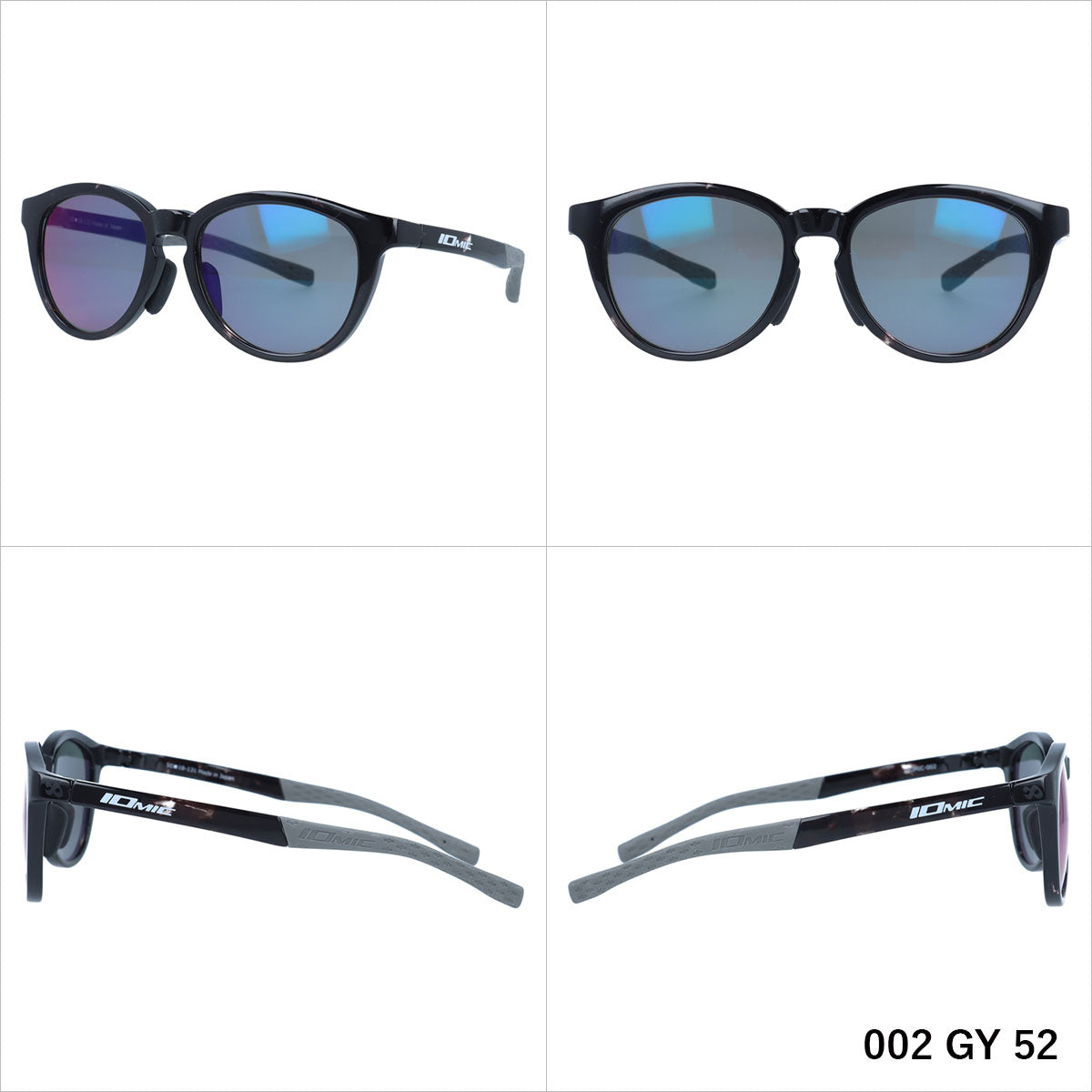 イオミック サングラス ミラーレンズ アジアンフィット IOMIC IOMIC-002 50サイズ ボストン型 ユニセックス メンズ レディース ゴルフ 釣り テニス 野球 ジョギング 日本製