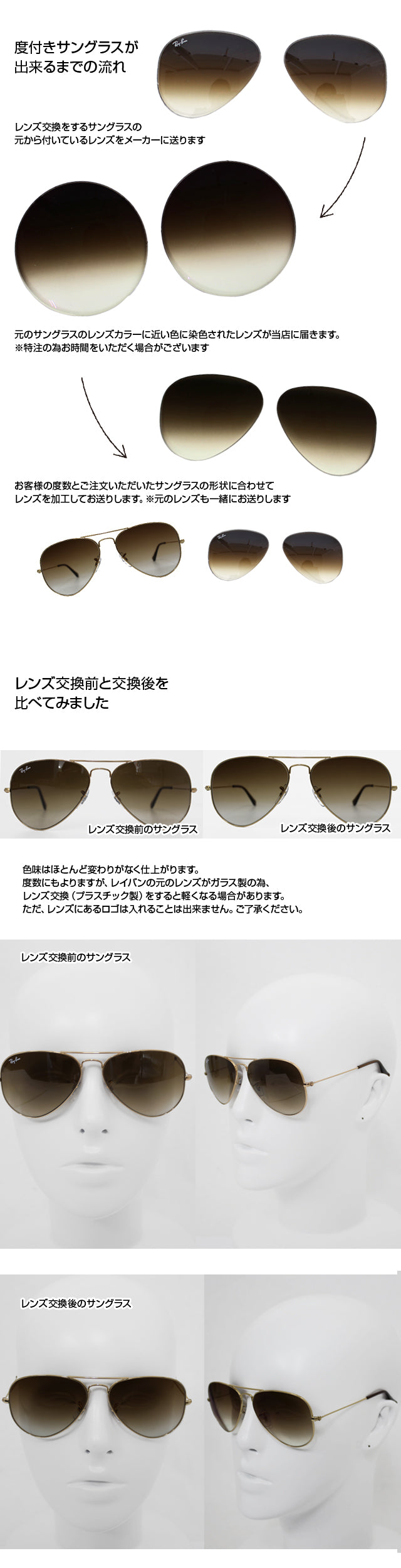 【度付き / カラーレンズ】見本色 SA VISION 非球面 1.60 AS CASUAL 元のサングラスレンズのベースの色・グラデーションを限りなく近く再現 薄型レンズ 度あり UVカット サングラス 眼鏡 メガネ レンズ交換費無料 他店フレーム交換対応|左右 2枚1組