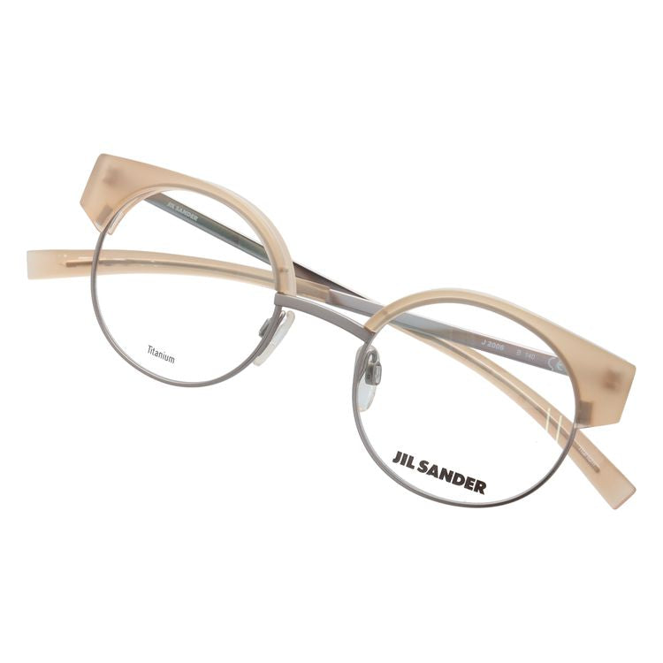 【選べる15色 ライトカラーレンズ】ジルサンダー ライトカラーレンズ サングラス JIL SANDER メンズ レディース J2006-B 48サイズ ラウンド型 UVカット 紫外線 ラッピング無料