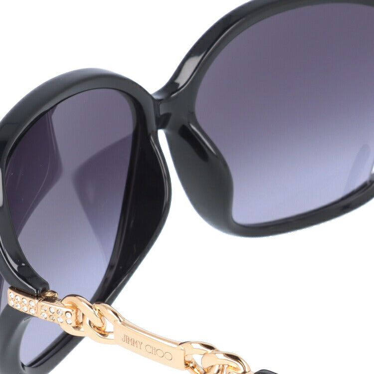 【国内正規品】ジミーチュウ サングラス JIMMY CHOO LOOP FS BMB/HD 61 ブラック/ローズゴールド アジアンフィット スクエア型 レディース 女性用 UVカット 紫外線対策 UV対策 おしゃれ ギフト ラッピング無料