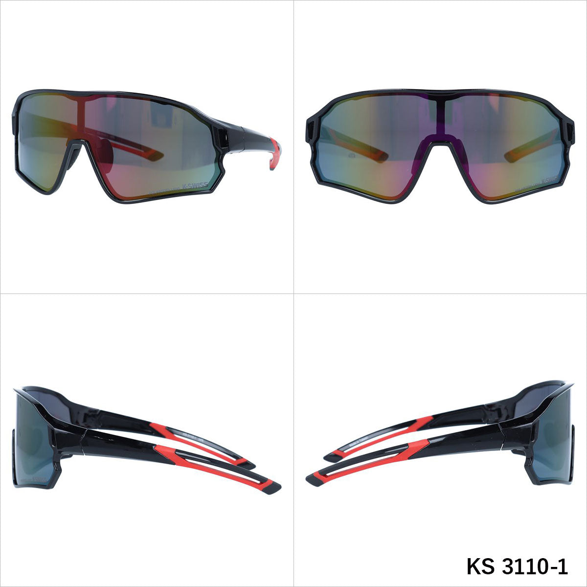 ケースイス サングラス 偏光サングラス ミラーレンズ アジアンフィット K-SWISS KS 3110 140サイズ スポーツ メンズ レディース ゴーグル スノーゴーグル スキー スノボ スノーボード