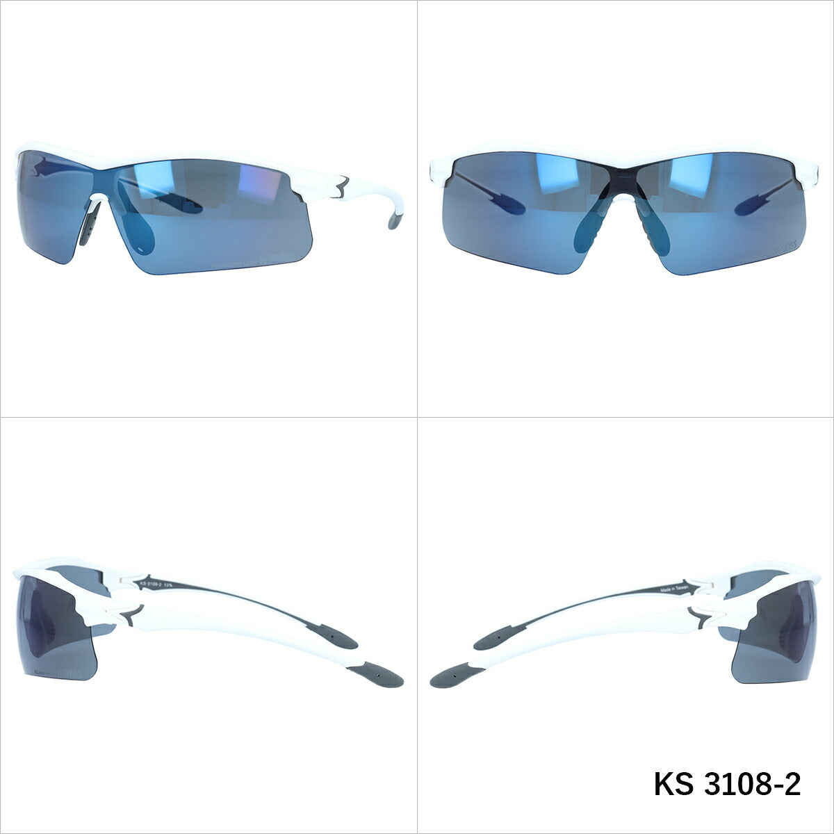 ケースイス サングラス 偏光サングラス ミラーレンズ アジアンフィット(フレキシブルノーズパッド) K-SWISS KS3108 165サイズ スポーツ型 ユニセックス メンズ レディース