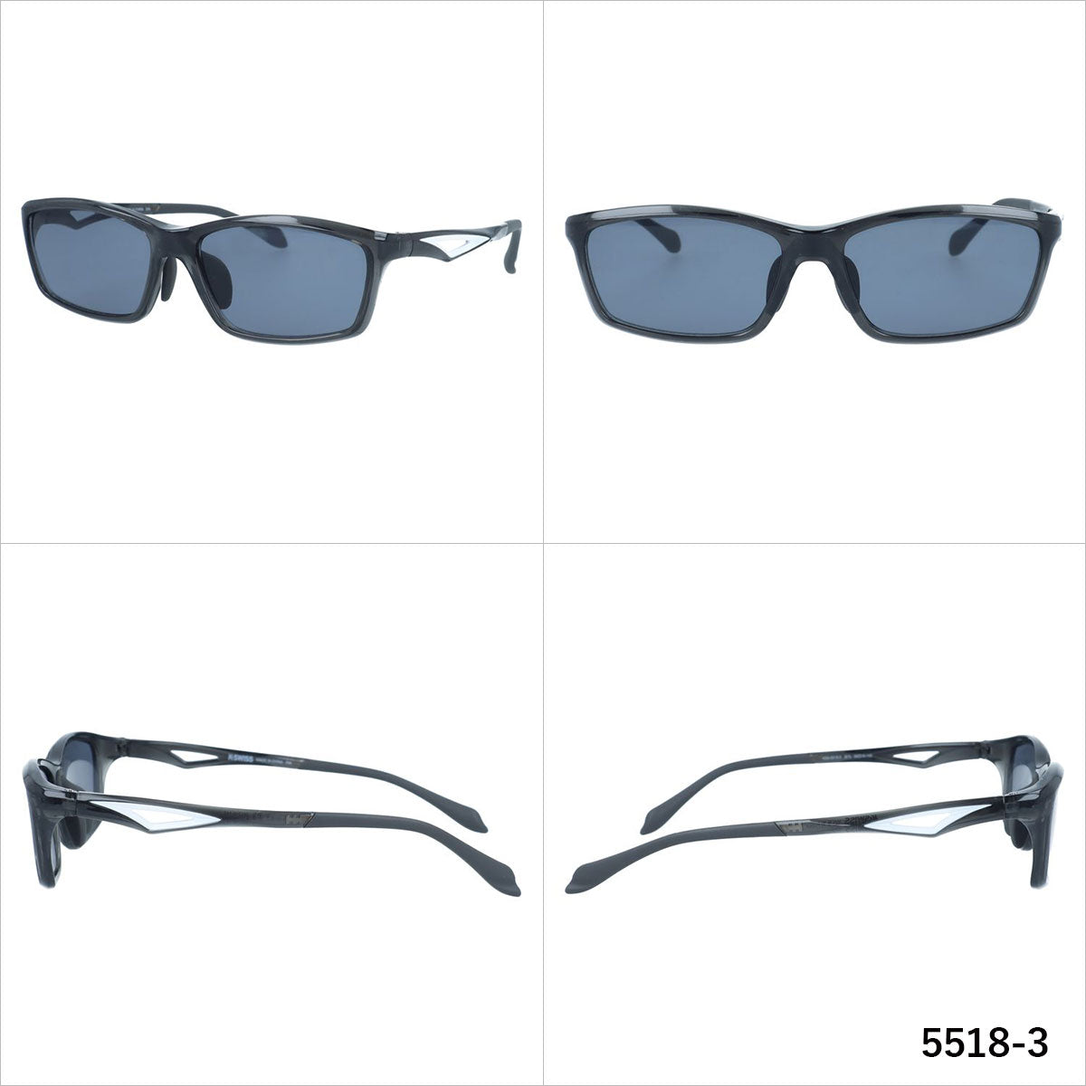 ケースイス サングラス アジアンフィット(フレキシブルノーズパッド) K-SWISS KSS 5518 56サイズ 全3カラー スポーツ型 スクエア ユニセックス メンズ レディース