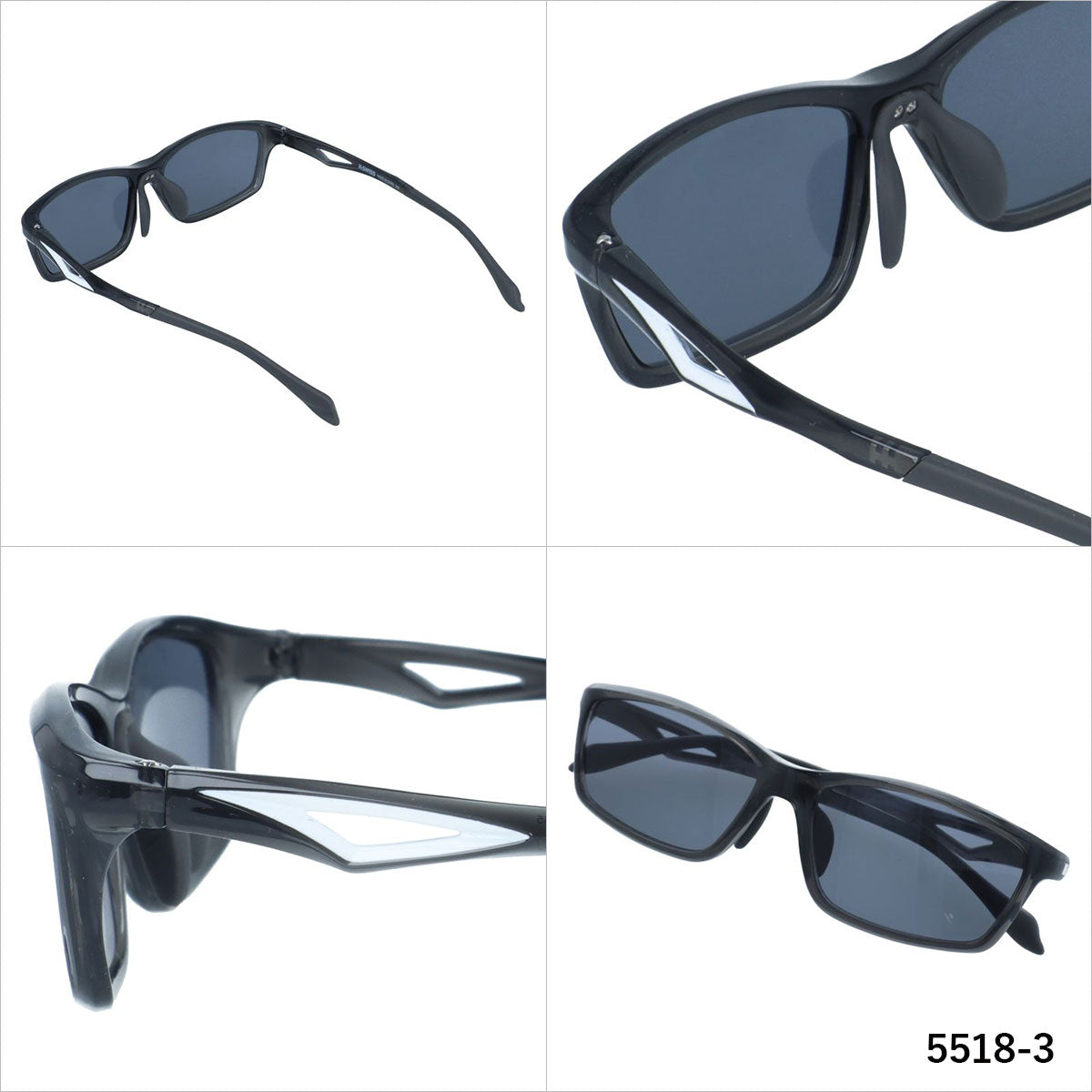 ケースイス サングラス アジアンフィット(フレキシブルノーズパッド) K-SWISS KSS 5518 56サイズ 全3カラー スポーツ型 スクエア ユニセックス メンズ レディース