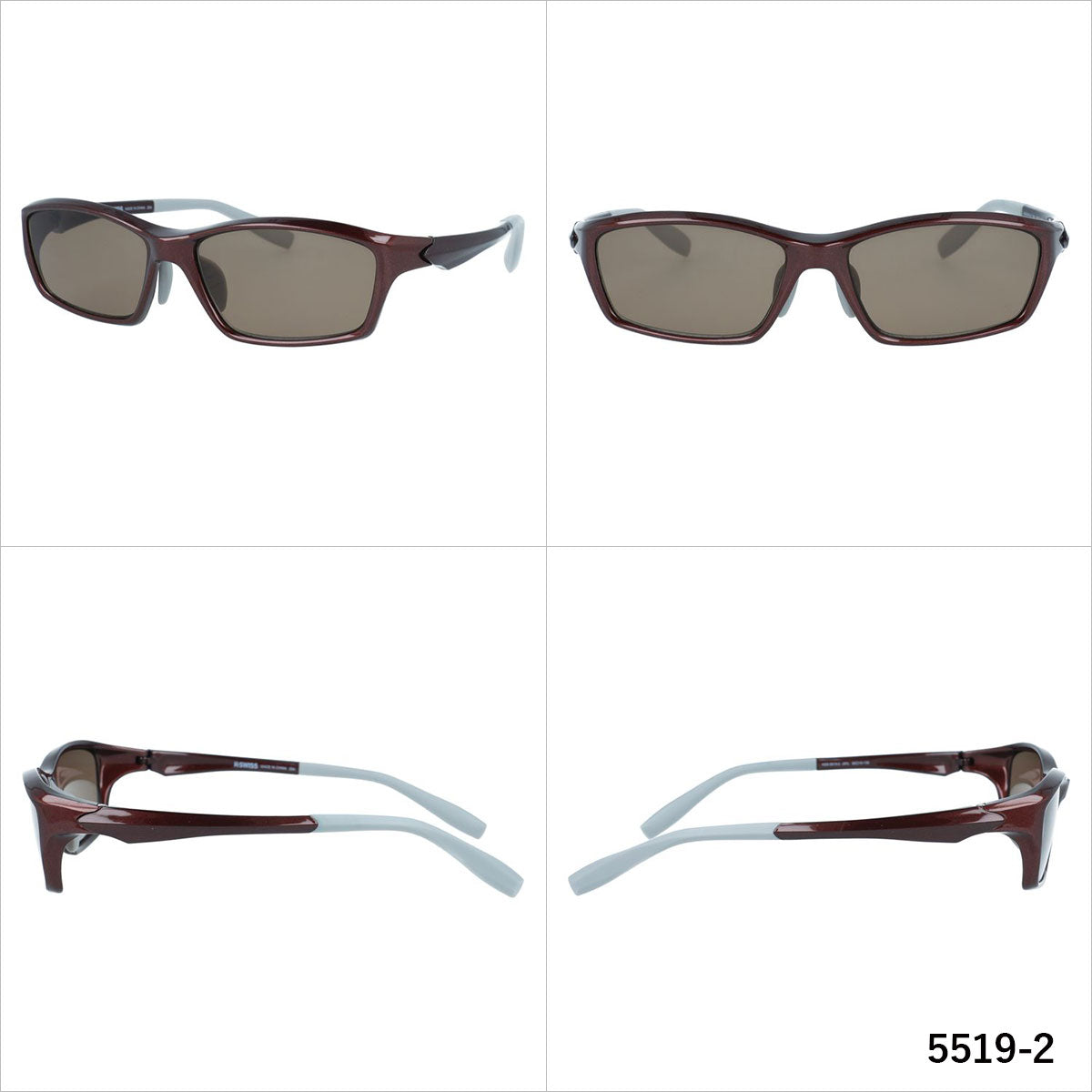 ケースイス サングラス アジアンフィット(フレキシブルノーズパッド) K-SWISS KSS 5519 58サイズ 全3カラー スポーツ型 スクエア ユニセックス メンズ レディース