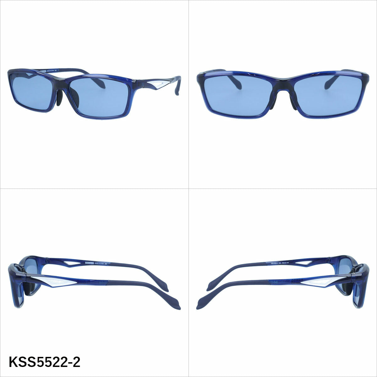 ケースイス サングラス アジアンフィット(フレキシブルノーズパッド) K-SWISS KSS5522 56サイズ 全3カラー スポーツ型 軽量 ユニセックス メンズ レディース