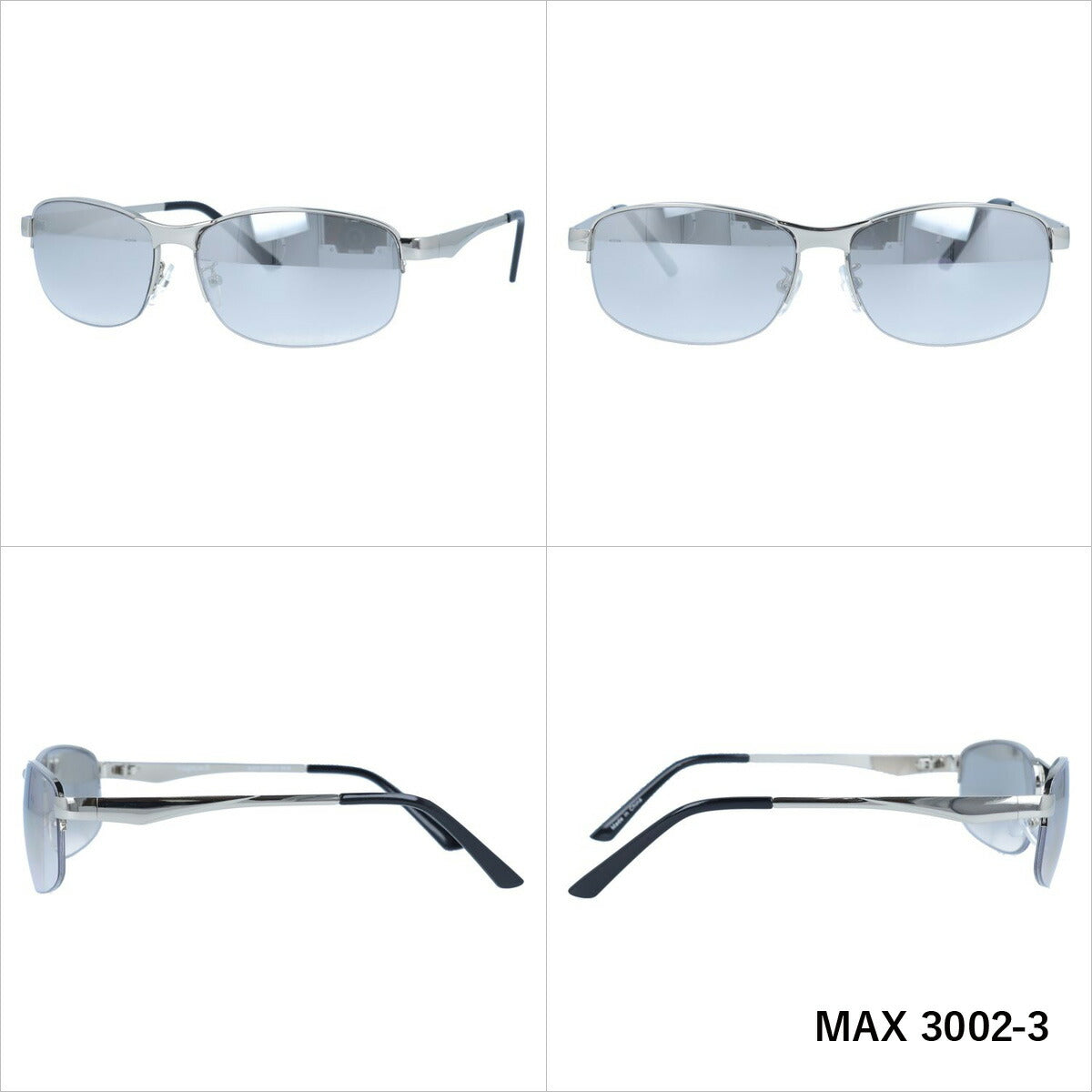 マグナムエックス サングラス ミラーレンズ magnumX MAX 3002 全3カラー 58サイズ スクエア メンズ レディース 紫外線対策 UVカット おしゃれ プレゼント ギフト