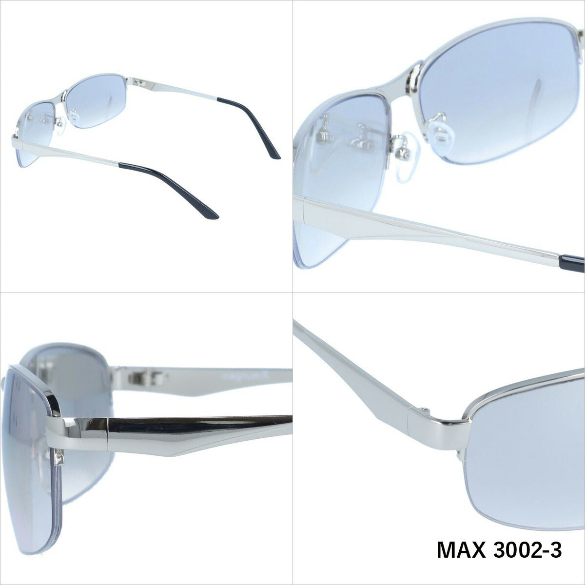 マグナムエックス サングラス ミラーレンズ magnumX MAX 3002 全3カラー 58サイズ スクエア メンズ レディース 紫外線対策 UVカット おしゃれ プレゼント ギフト