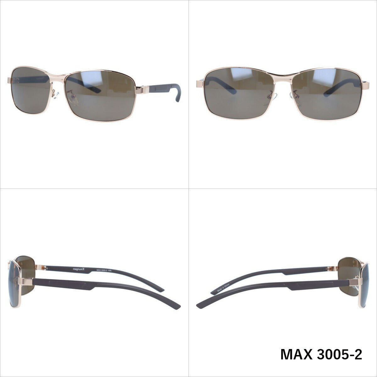 マグナムエックス サングラス ミラーレンズ magnumX MAX 3005 全3カラー 58サイズ スクエア メンズ レディース 紫外線対策 UVカット おしゃれ プレゼント ギフト