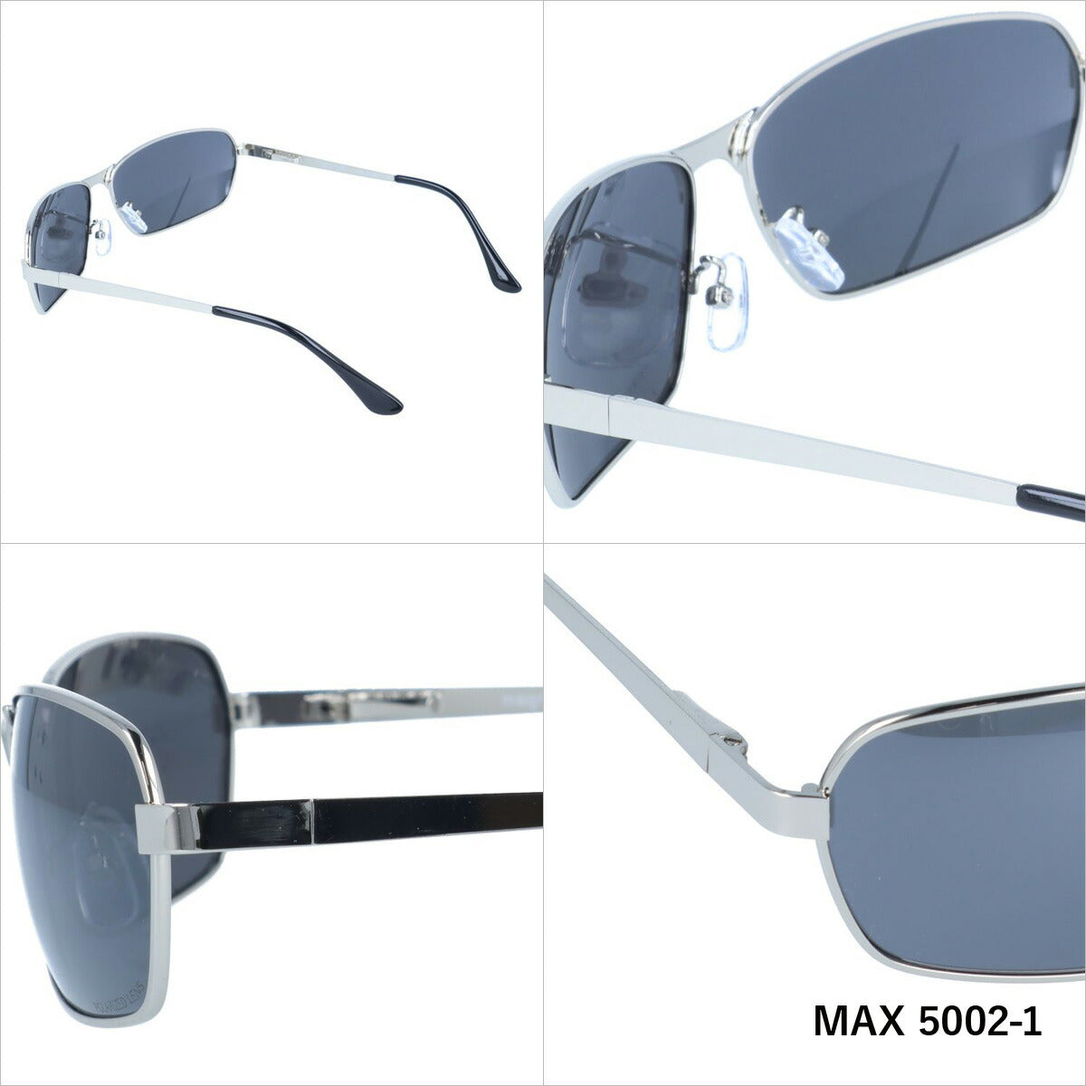マグナムエックス 偏光サングラス ミラーレンズ magnumX MAX 5002 全2カラー 62サイズ スクエア メンズ レディース 川 海 釣り フィッシング 運転 ドライブ