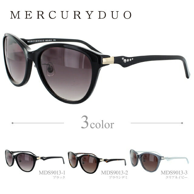 レディース サングラス MERCURYDUO マーキュリーデュオ MDS 9013 全3色 56サイズ アジアンフィット 女性 UVカット 紫外線 対策 ブランド 眼鏡 メガネ アイウェア 人気 おすすめ ラッピング無料