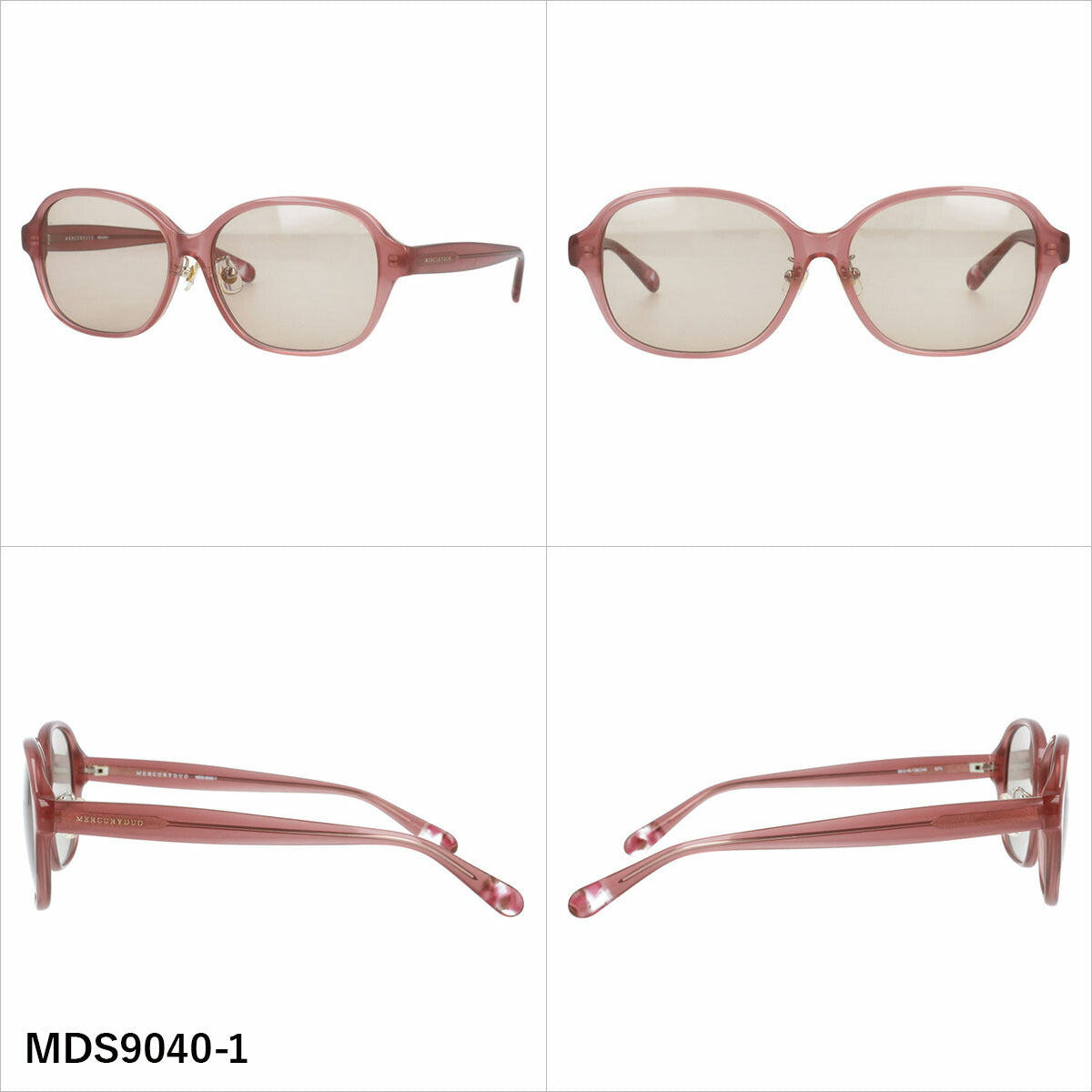 マーキュリーデュオ サングラス アジアンフィット(フルフィット) 調整可能ノーズパッド(クリングス) MERCURYDUO MDS9040 58サイズ 全3カラー バタフライ型 ユニセックス メンズ レディース
