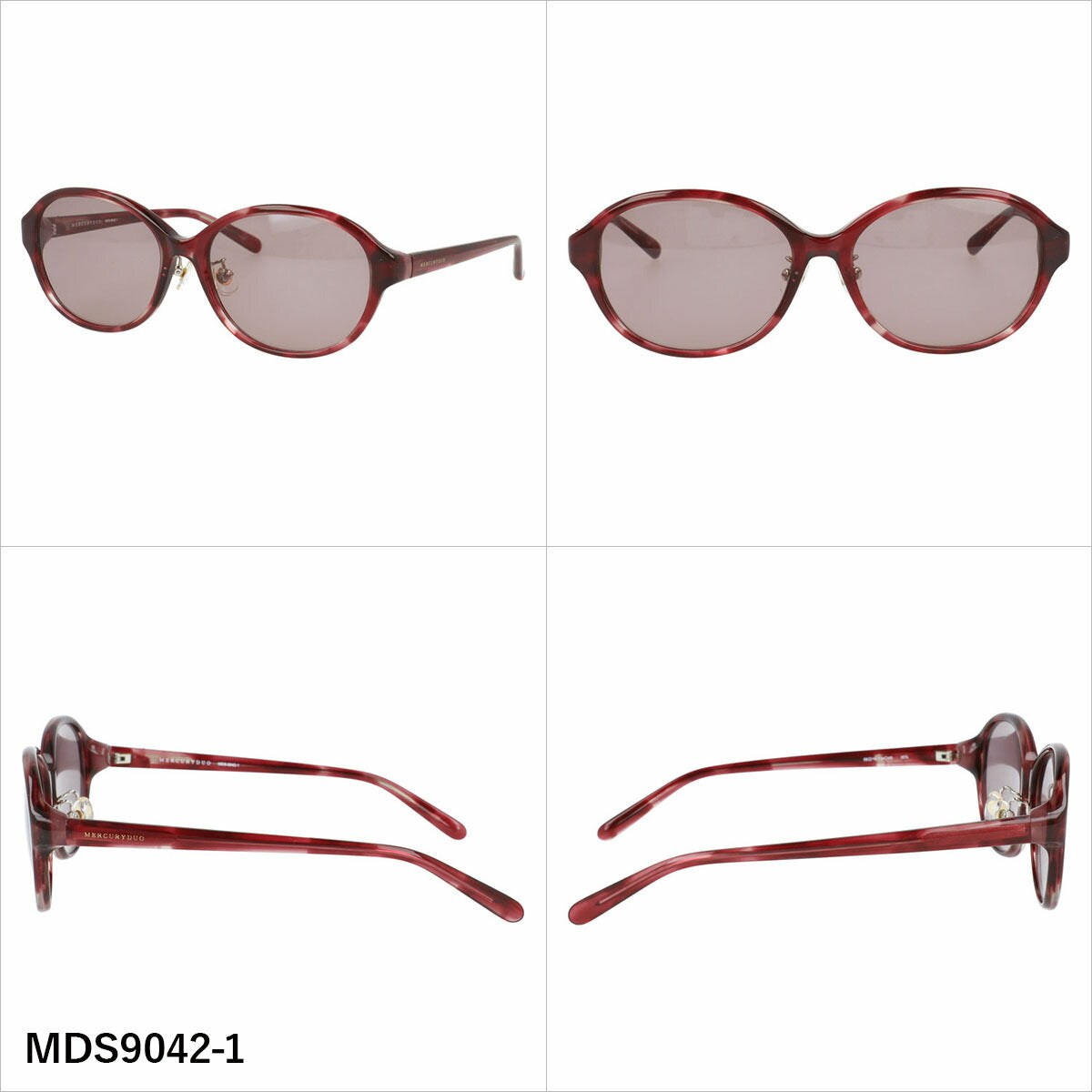 マーキュリーデュオ サングラス アジアンフィット(フルフィット) 調整可能ノーズパッド(クリングス) MERCURYDUO MDS9042 56サイズ 全3カラー バタフライ型 ユニセックス メンズ レディース