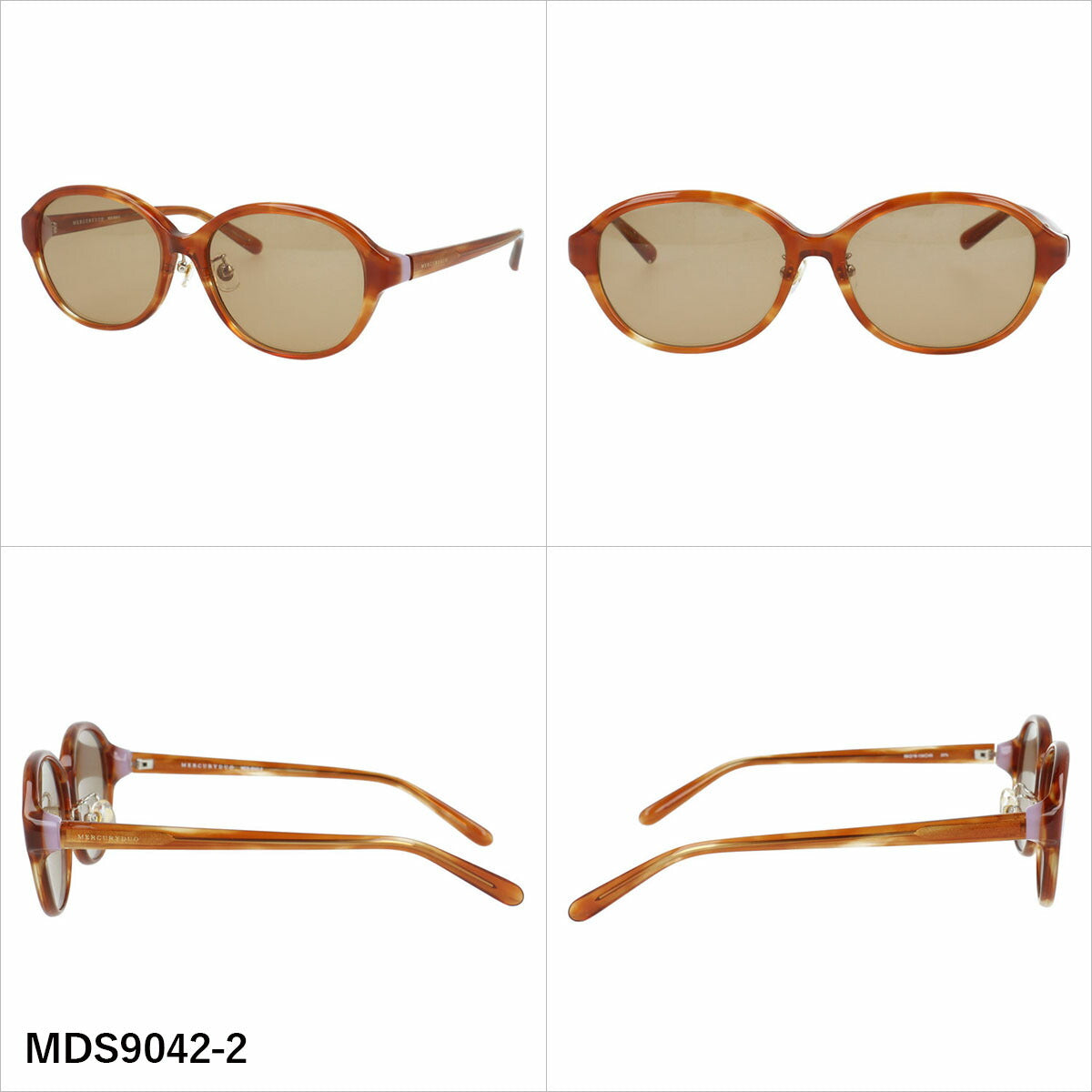 マーキュリーデュオ サングラス アジアンフィット(フルフィット) 調整可能ノーズパッド(クリングス) MERCURYDUO MDS9042 56サイズ 全3カラー バタフライ型 ユニセックス メンズ レディース