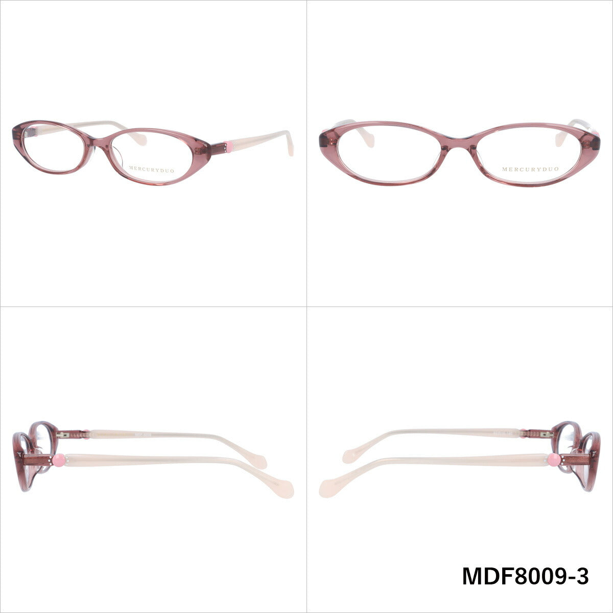 メガネ 眼鏡 度付き 度なし おしゃれ MERCURYDUO マーキュリーデュオ MDF 8009 全4色 52サイズ レディース 女性 UVカット 紫外線 ブランド サングラス 伊達 ダテ|老眼鏡・PCレンズ・カラーレンズ・遠近両用対応可能 ラッピング無料