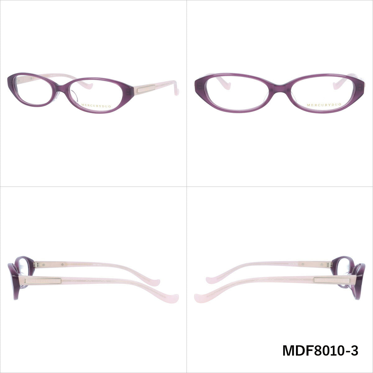 メガネ 眼鏡 度付き 度なし おしゃれ MERCURYDUO マーキュリーデュオ MDF 8010 全4色 52サイズ レディース 女性 UVカット 紫外線 ブランド サングラス 伊達 ダテ|老眼鏡・PCレンズ・カラーレンズ・遠近両用対応可能 ラッピング無料