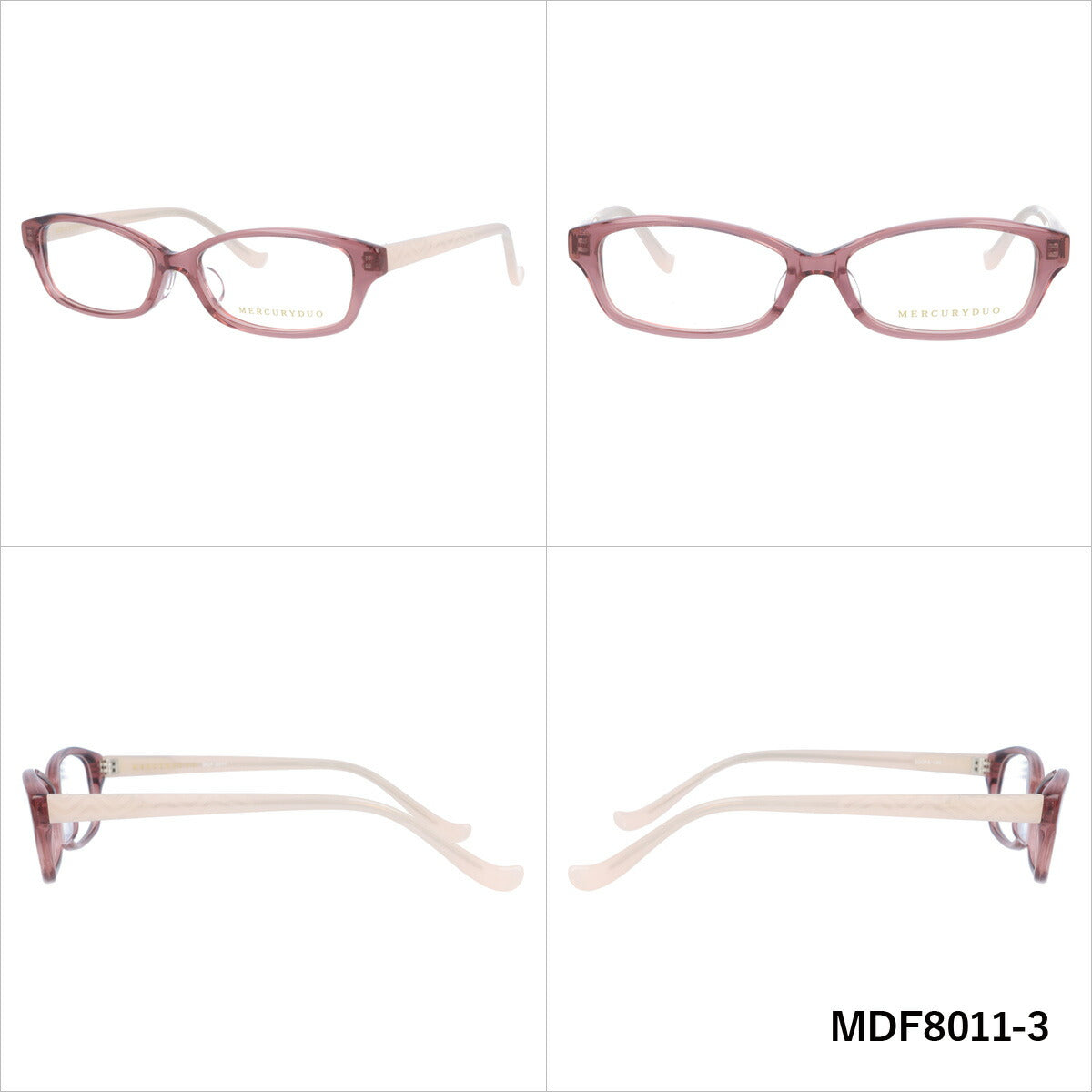 メガネ 眼鏡 度付き 度なし おしゃれ MERCURYDUO マーキュリーデュオ MDF 8011 全4色 52サイズ レディース 女性 UVカット 紫外線 ブランド サングラス 伊達 ダテ|老眼鏡・PCレンズ・カラーレンズ・遠近両用対応可能 ラッピング無料