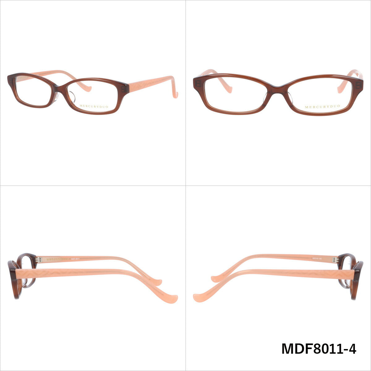 メガネ 眼鏡 度付き 度なし おしゃれ MERCURYDUO マーキュリーデュオ MDF 8011 全4色 52サイズ レディース 女性 UVカット 紫外線 ブランド サングラス 伊達 ダテ|老眼鏡・PCレンズ・カラーレンズ・遠近両用対応可能 ラッピング無料