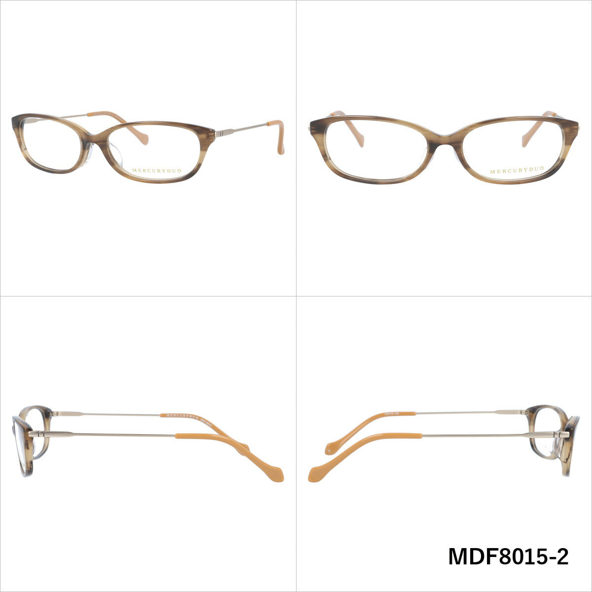 メガネ 眼鏡 度付き 度なし おしゃれ MERCURYDUO マーキュリーデュオ MDF8015 全4色 53サイズ オーバル型 レディース 女性 UVカット 紫外線 ブランド サングラス 伊達 ダテ|老眼鏡・PCレンズ・カラーレンズ・遠近両用対応可能 ラッピング無料