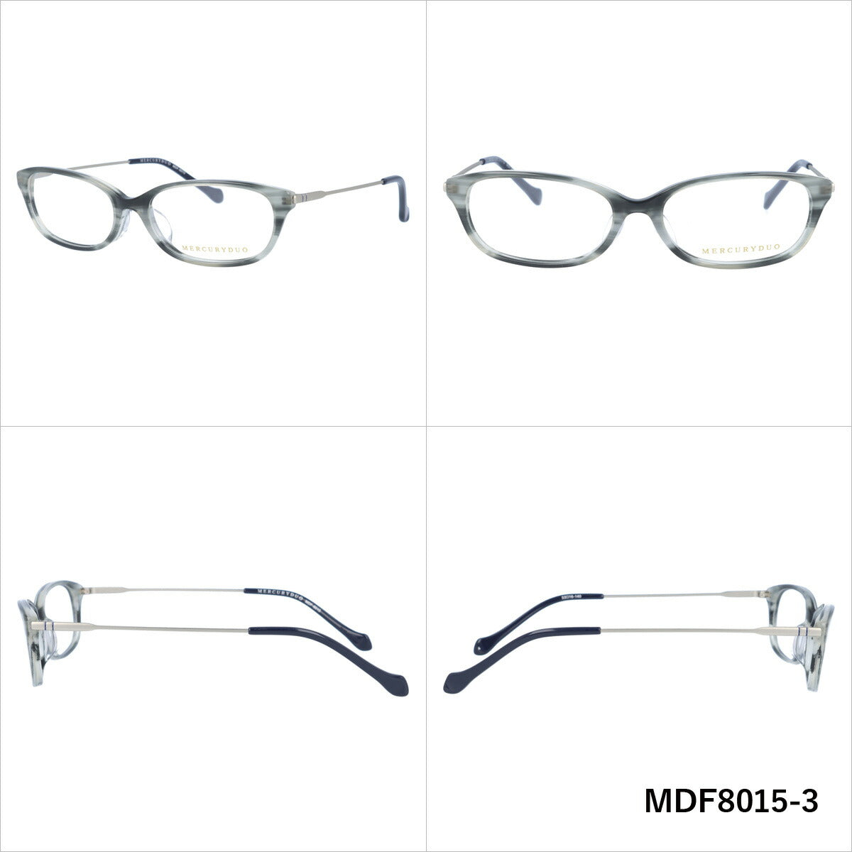 メガネ 眼鏡 度付き 度なし おしゃれ MERCURYDUO マーキュリーデュオ MDF8015 全4色 53サイズ オーバル型 レディース 女性 UVカット 紫外線 ブランド サングラス 伊達 ダテ|老眼鏡・PCレンズ・カラーレンズ・遠近両用対応可能 ラッピング無料