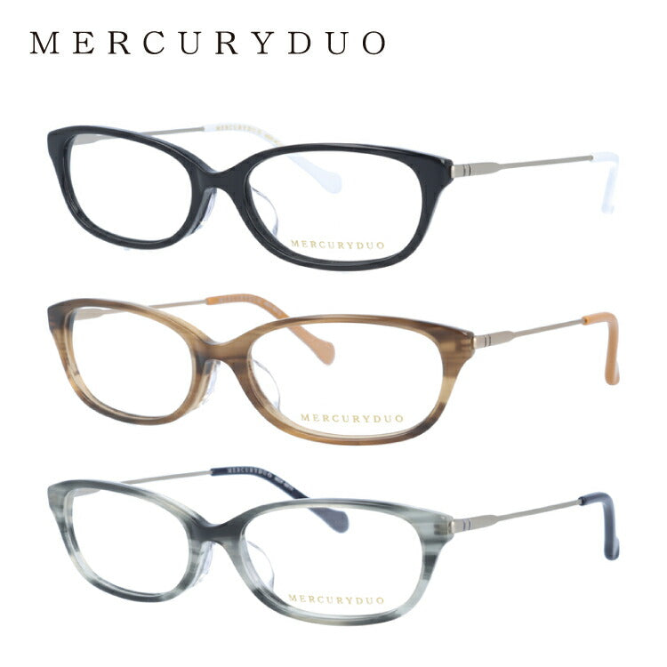 メガネ 眼鏡 度付き 度なし おしゃれ MERCURYDUO マーキュリーデュオ MDF8015 全4色 53サイズ オーバル型 レディース 女性 UVカット 紫外線 ブランド サングラス 伊達 ダテ|老眼鏡・PCレンズ・カラーレンズ・遠近両用対応可能 ラッピング無料