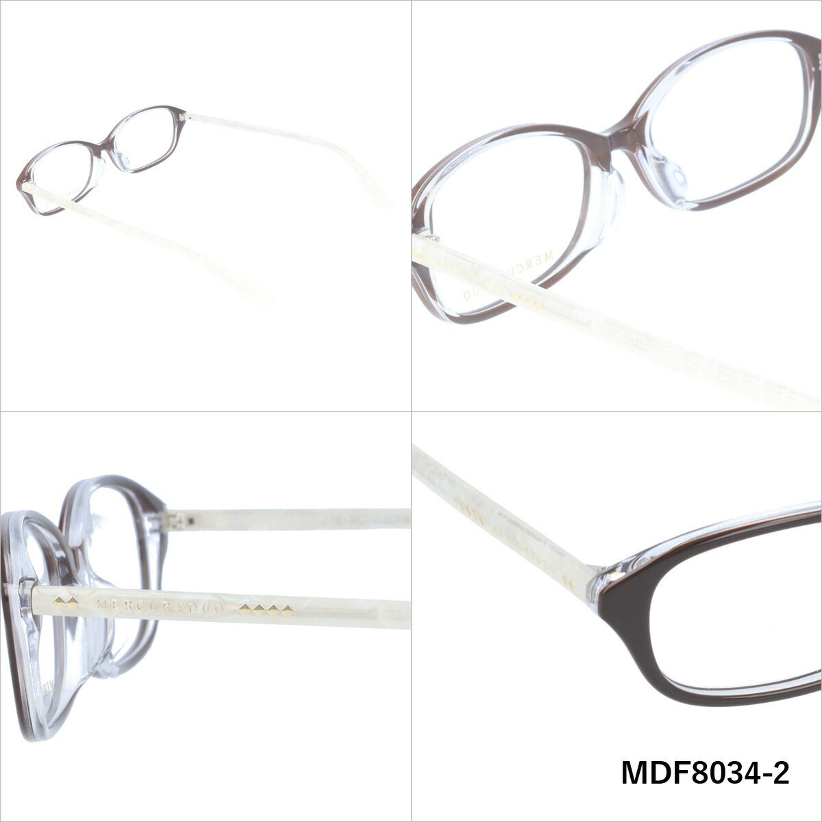 メガネ 眼鏡 度付き 度なし おしゃれ MERCURYDUO マーキュリーデュオ MDF 8034 全4色 52サイズ レディース 女性 UVカット 紫外線 ブランド サングラス 伊達 ダテ|老眼鏡・PCレンズ・カラーレンズ・遠近両用対応可能 ラッピング無料