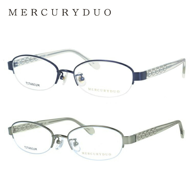 メガネ 眼鏡 度付き 度なし おしゃれ MERCURYDUO マーキュリーデュオ MDF 6007 全2色 51サイズ オーバル型 レディース 女性 UVカット 紫外線 ブランド サングラス 伊達 ダテ|老眼鏡・PCレンズ・カラーレンズ・遠近両用対応可能 ラッピング無料