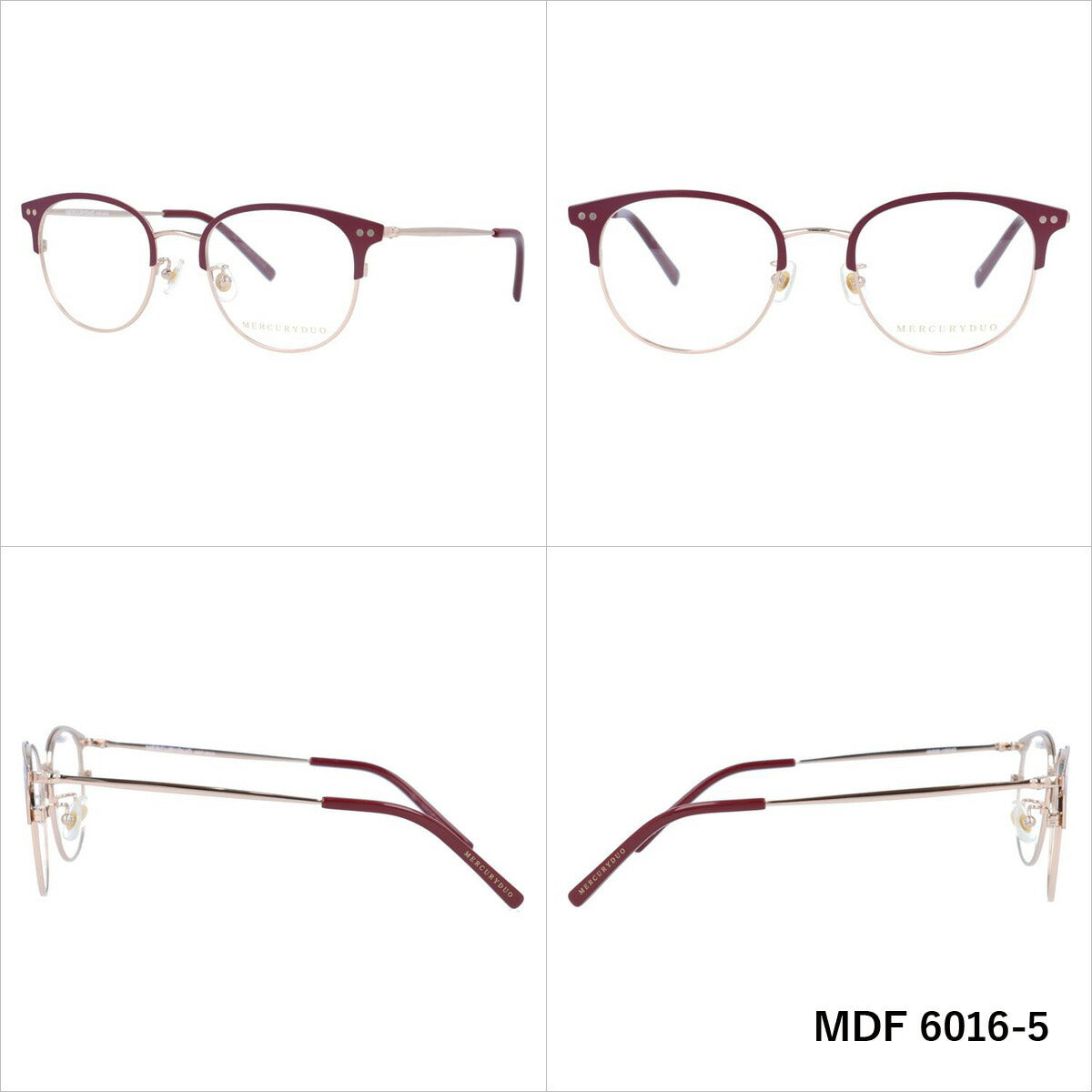 マーキュリーデュオ メガネフレーム 伊達メガネ MERCURYDUO MDF 6016 49サイズ ボストン ユニセックス メンズ レディース