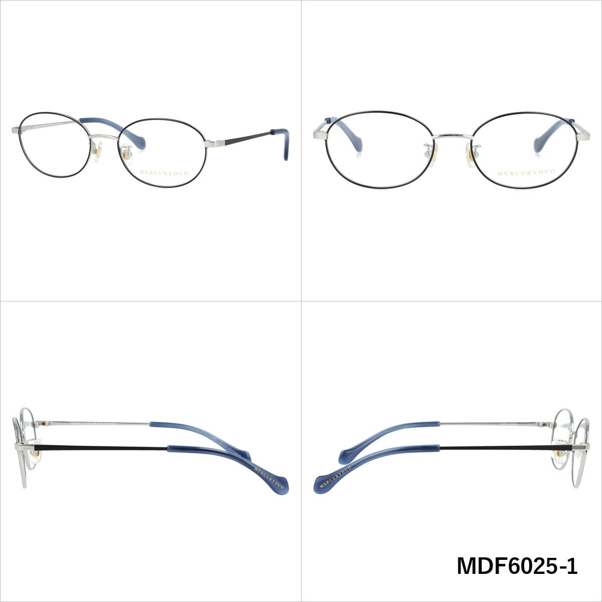 メガネ 眼鏡 度付き 度なし おしゃれ MERCURYDUO マーキュリーデュオ MDF6025 全4色 50サイズ オーバル型 レディース 女性 UVカット 紫外線 ブランド サングラス 伊達 ダテ|老眼鏡・PCレンズ・カラーレンズ・遠近両用対応可能 ラッピング無料