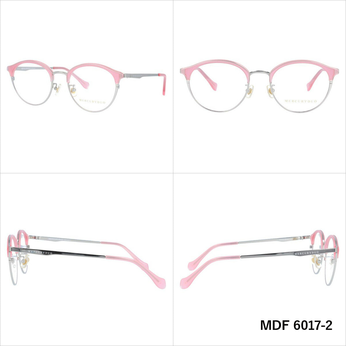 マーキュリーデュオ メガネ 眼鏡 フレーム 度付き 伊達 カラーレンズ レディース MERCURYDUO ブランド MDF 6017 50 ブロー | 老眼鏡 PCレンズ ブルーライトカット 遠近両用 対応可能 女 紫外線 対策 おすすめ 人気 プレゼント