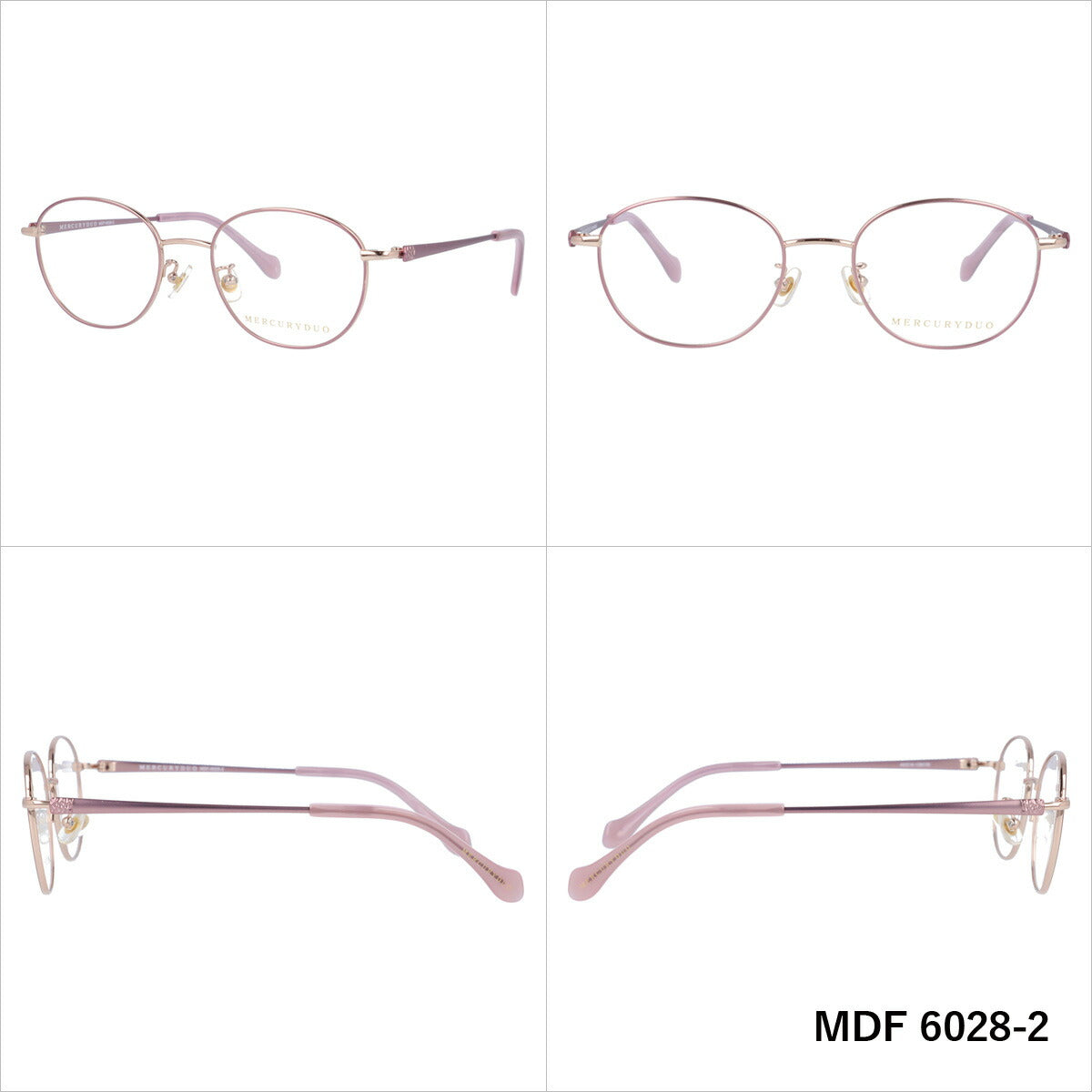 メガネ 眼鏡 度付き 度なし おしゃれ MERCURYDUO マーキュリーデュオ MDF6028 全4色 49サイズ オーバル型 レディース 女性 UVカット 紫外線 ブランド サングラス 伊達 ダテ|老眼鏡・PCレンズ・カラーレンズ・遠近両用対応可能 ラッピング無料
