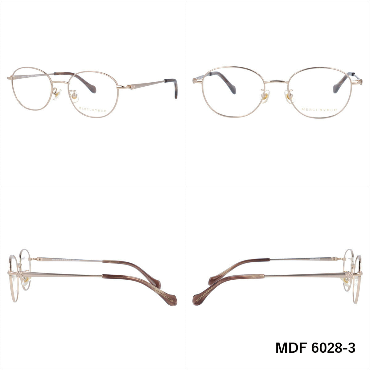 メガネ 眼鏡 度付き 度なし おしゃれ MERCURYDUO マーキュリーデュオ MDF6028 全4色 49サイズ オーバル型 レディース 女性 UVカット 紫外線 ブランド サングラス 伊達 ダテ|老眼鏡・PCレンズ・カラーレンズ・遠近両用対応可能 ラッピング無料