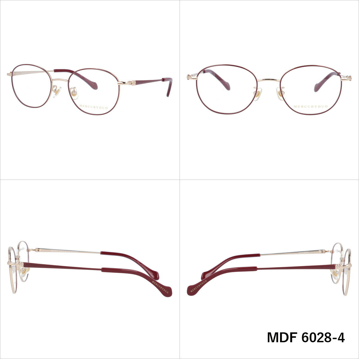 メガネ 眼鏡 度付き 度なし おしゃれ MERCURYDUO マーキュリーデュオ MDF6028 全4色 49サイズ オーバル型 レディース 女性 UVカット 紫外線 ブランド サングラス 伊達 ダテ|老眼鏡・PCレンズ・カラーレンズ・遠近両用対応可能 ラッピング無料
