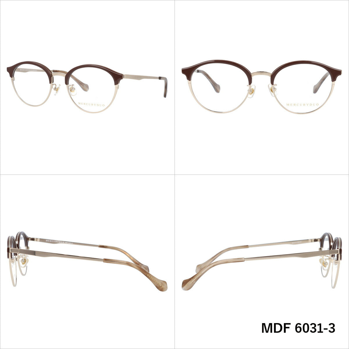 メガネ 眼鏡 度付き 度なし おしゃれ MERCURYDUO マーキュリーデュオ MDF6031 全4色 50サイズ ブロー型 レディース 女性 UVカット 紫外線 ブランド サングラス 伊達 ダテ|老眼鏡・PCレンズ・カラーレンズ・遠近両用対応可能 ラッピング無料