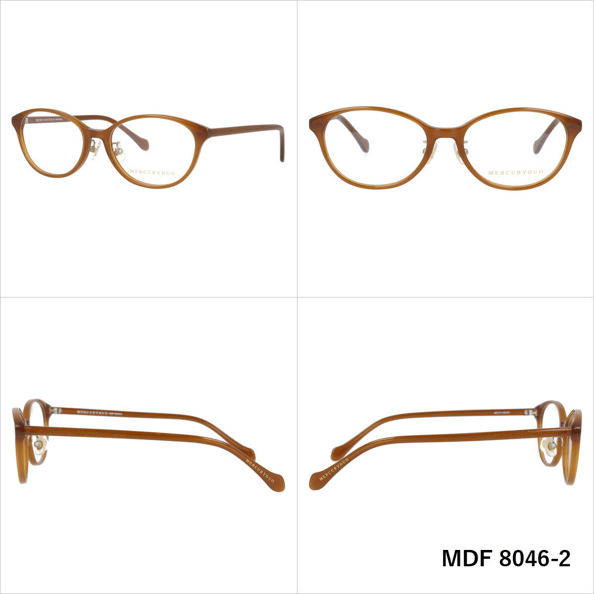 マーキュリーデュオ メガネフレーム 伊達メガネ MERCURYDUO MDF8046 全4カラー 52サイズ オーバル レディース 女性