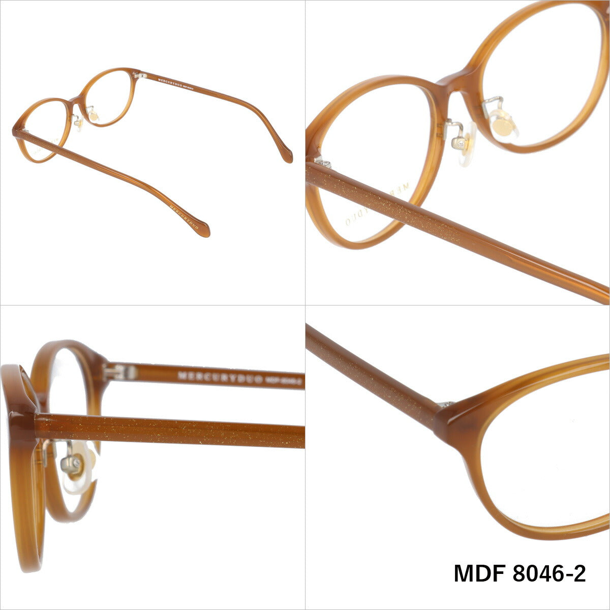 マーキュリーデュオ メガネフレーム 伊達メガネ MERCURYDUO MDF8046 全4カラー 52サイズ オーバル レディース 女性