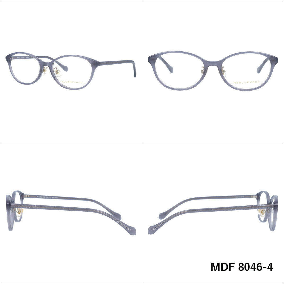 マーキュリーデュオ メガネフレーム 伊達メガネ MERCURYDUO MDF8046 全4カラー 52サイズ オーバル レディース 女性