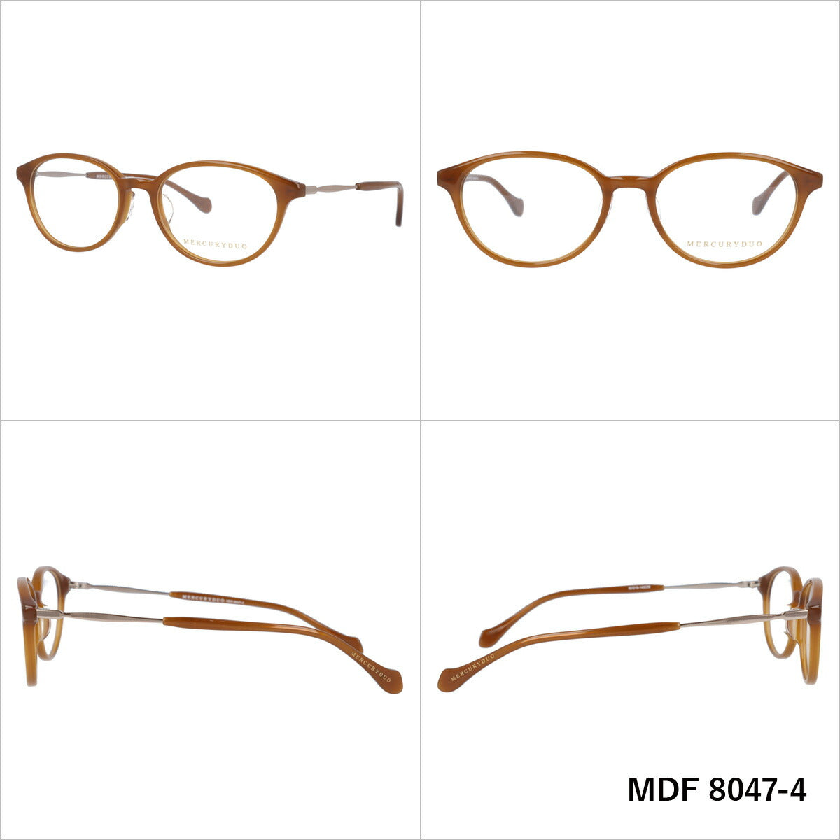 マーキュリーデュオ メガネフレーム 伊達メガネ アジアンフィット MERCURYDUO MDF8047 全4カラー 52サイズ オーバル レディース 女性