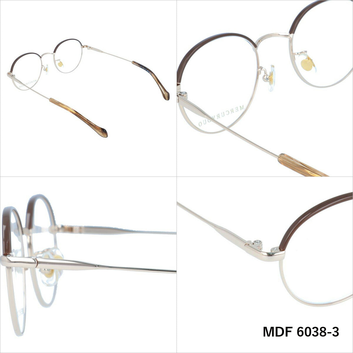 マーキュリーデュオ メガネフレーム 伊達メガネ MERCURYDUO MDF 6038 47サイズ ボストン レディース