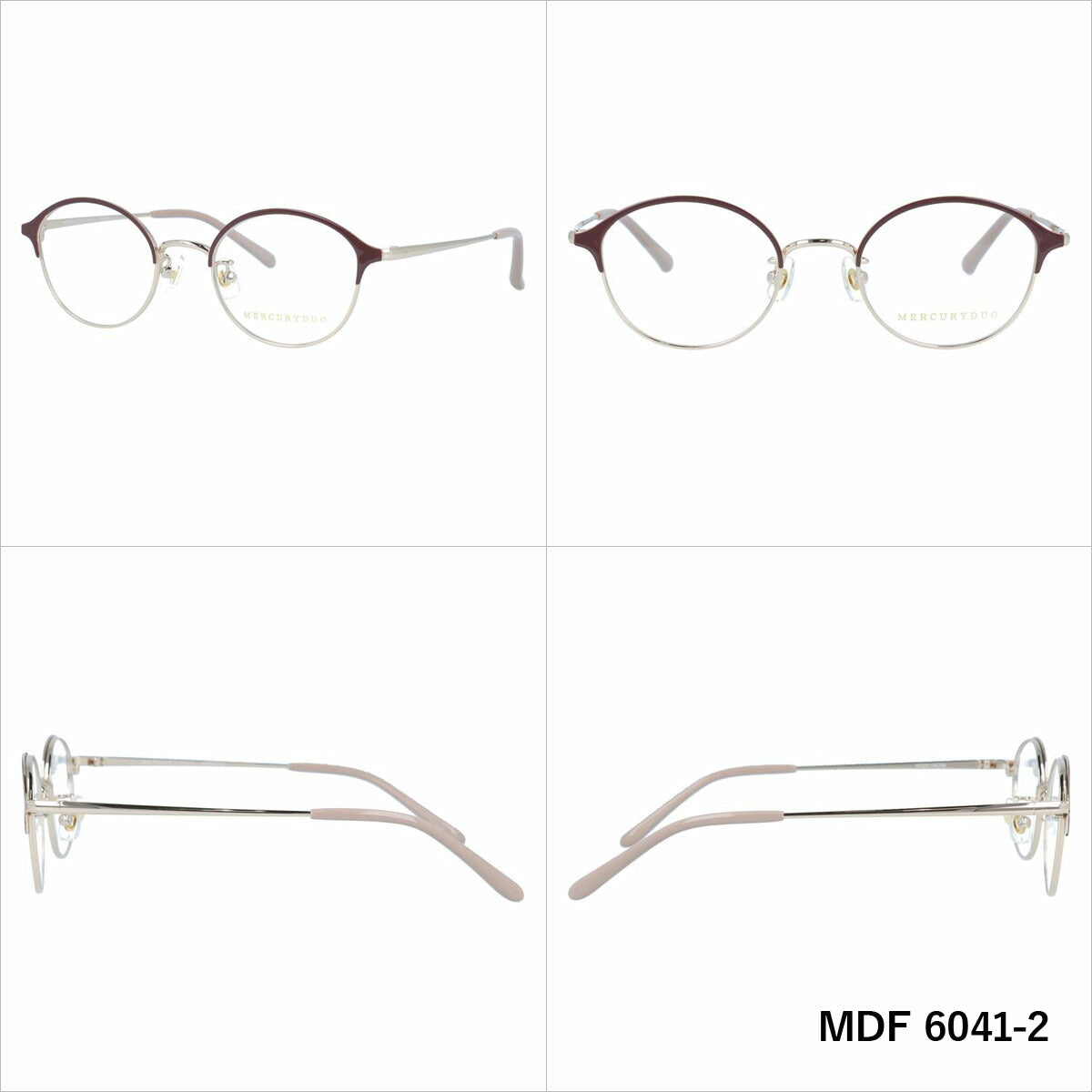 マーキュリーデュオ メガネフレーム 伊達メガネ MERCURYDUO MDF 6041 47サイズ ボストン レディース 国内正規品