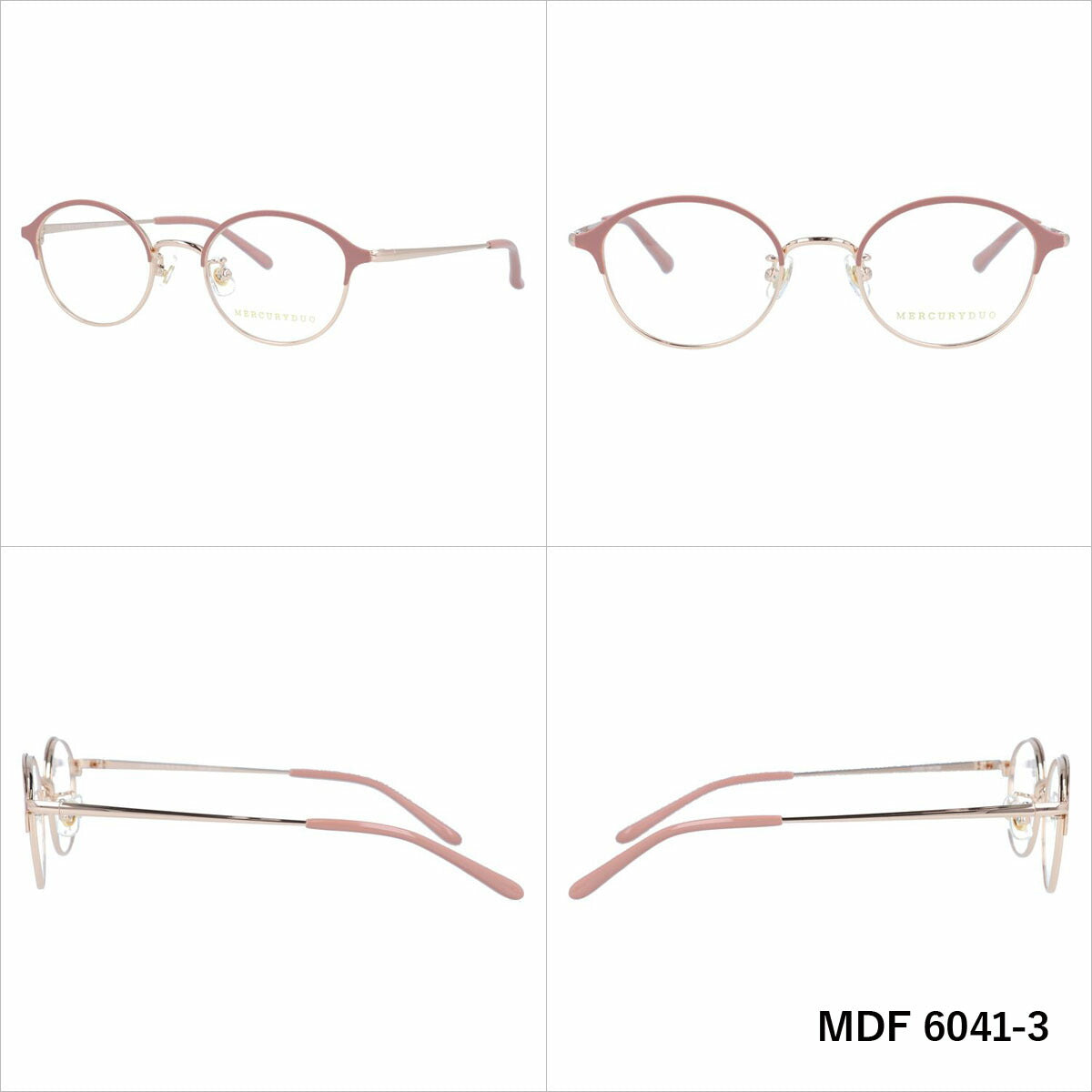 マーキュリーデュオ メガネフレーム 伊達メガネ MERCURYDUO MDF 6041 47サイズ ボストン レディース 国内正規品