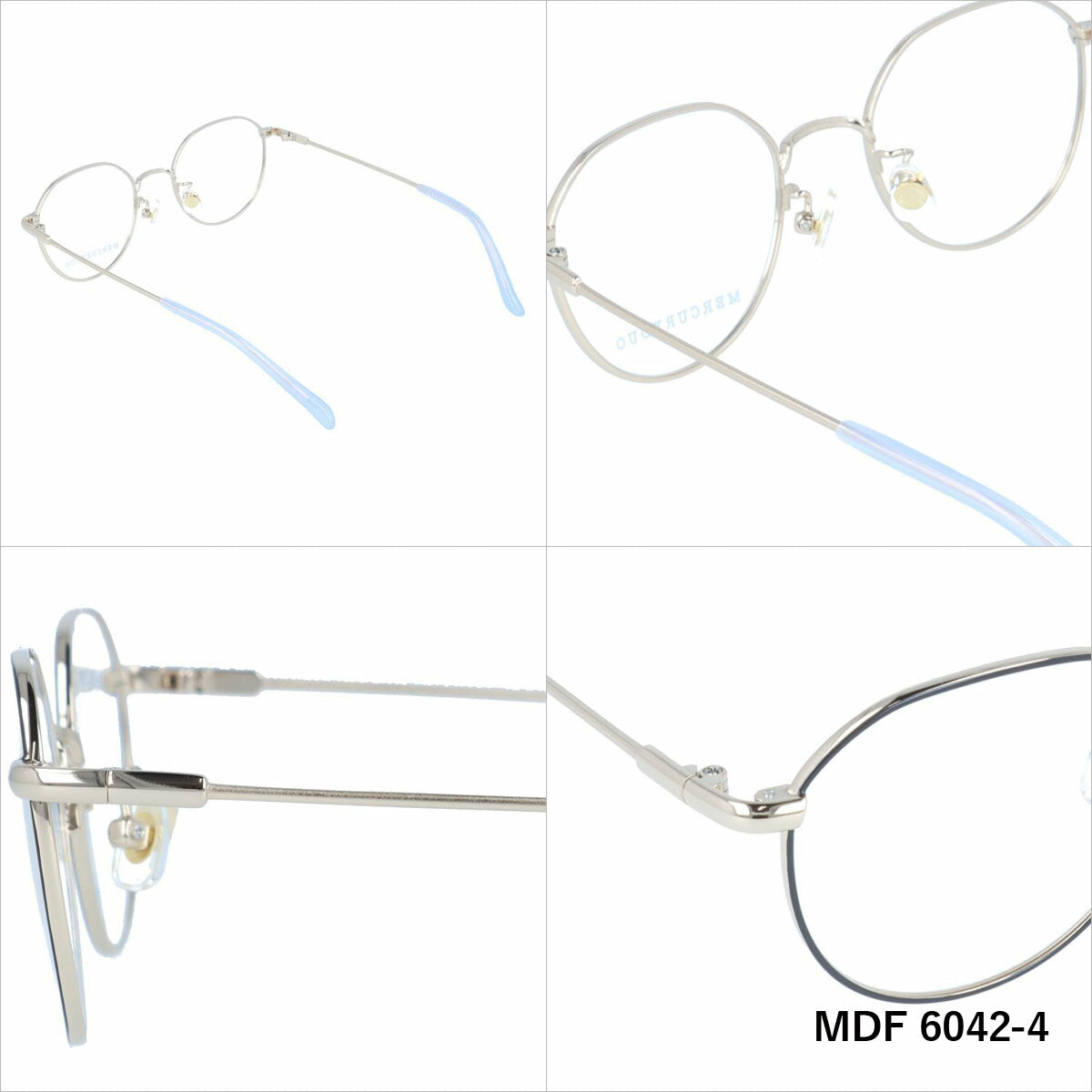 マーキュリーデュオ メガネフレーム 伊達メガネ MERCURYDUO MDF 6042 48サイズ ラウンド レディース 国内正規品