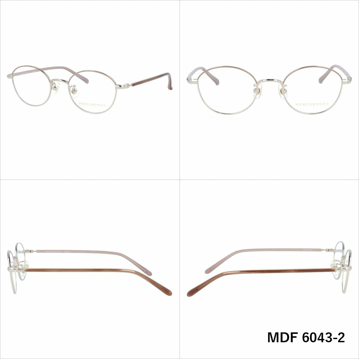 マーキュリーデュオ メガネフレーム 伊達メガネ MERCURYDUO MDF 6043 47サイズ ボストン レディース 国内正規品
