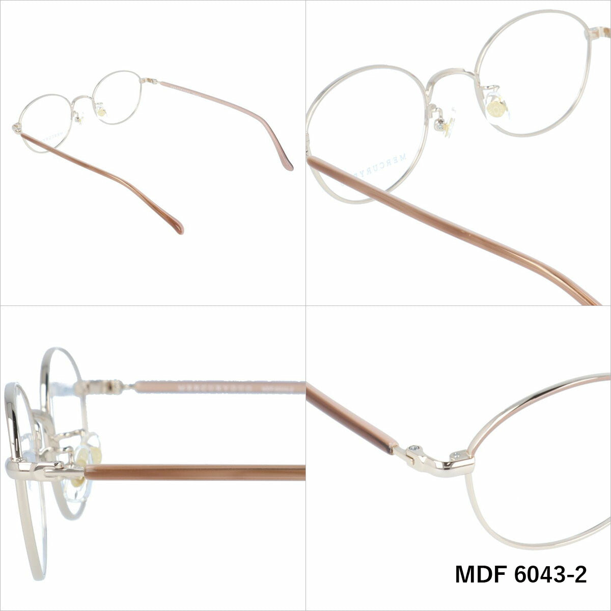 マーキュリーデュオ メガネフレーム 伊達メガネ MERCURYDUO MDF 6043 47サイズ ボストン レディース 国内正規品