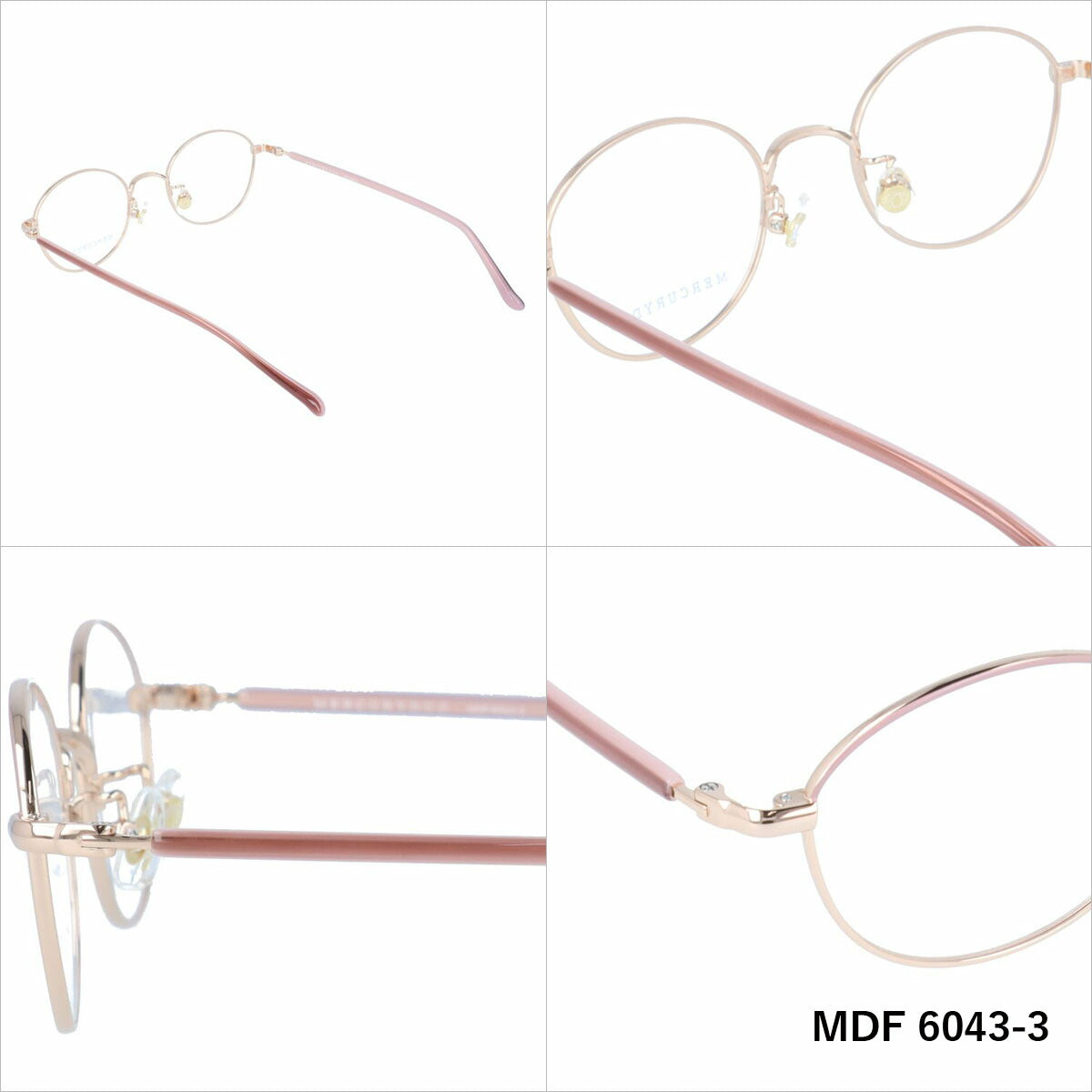 マーキュリーデュオ メガネフレーム 伊達メガネ MERCURYDUO MDF 6043 47サイズ ボストン レディース 国内正規品