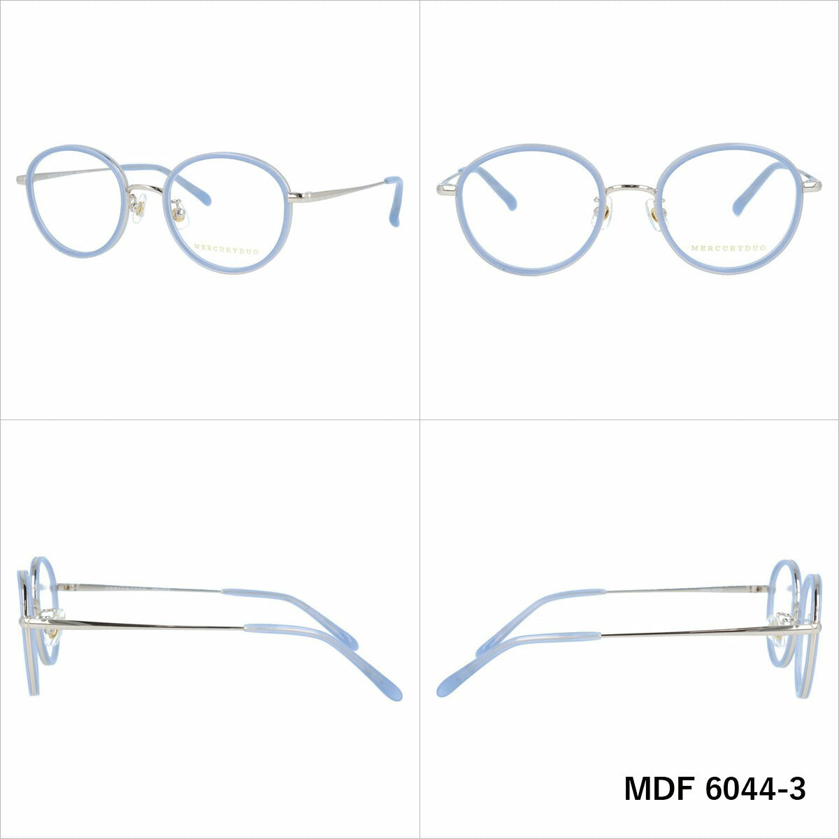 マーキュリーデュオ メガネフレーム 伊達メガネ MERCURYDUO MDF 6044 49サイズ ラウンド レディース 国内正規品
