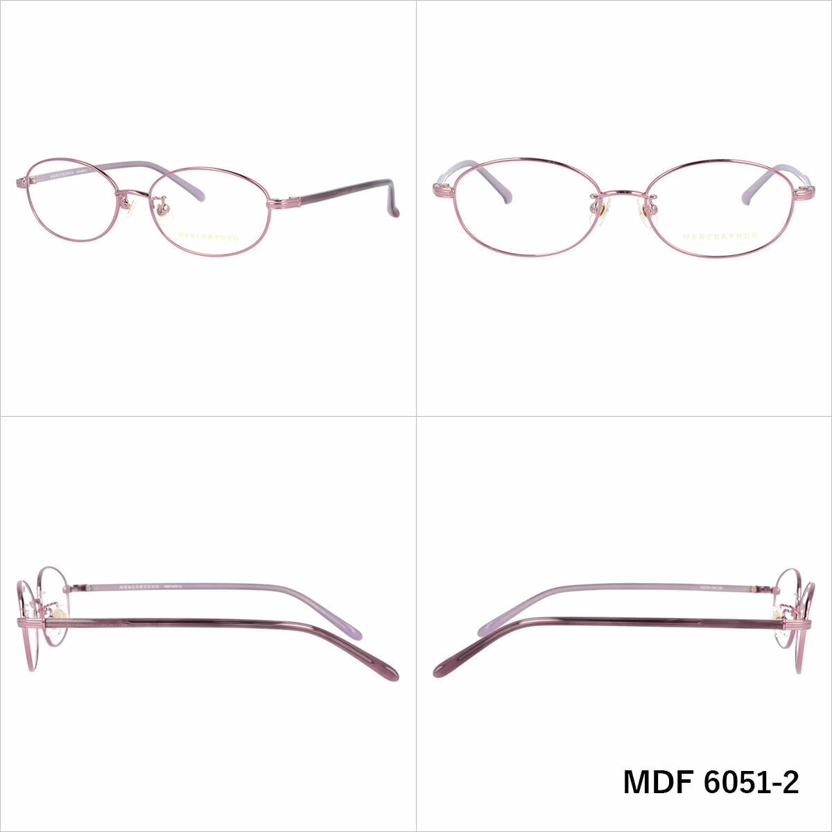 マーキュリーデュオ メガネフレーム 伊達メガネ アジアンフィット MERCURYDUO MDF 6051 52サイズ オーバル型 ユニセックス メンズ レディース