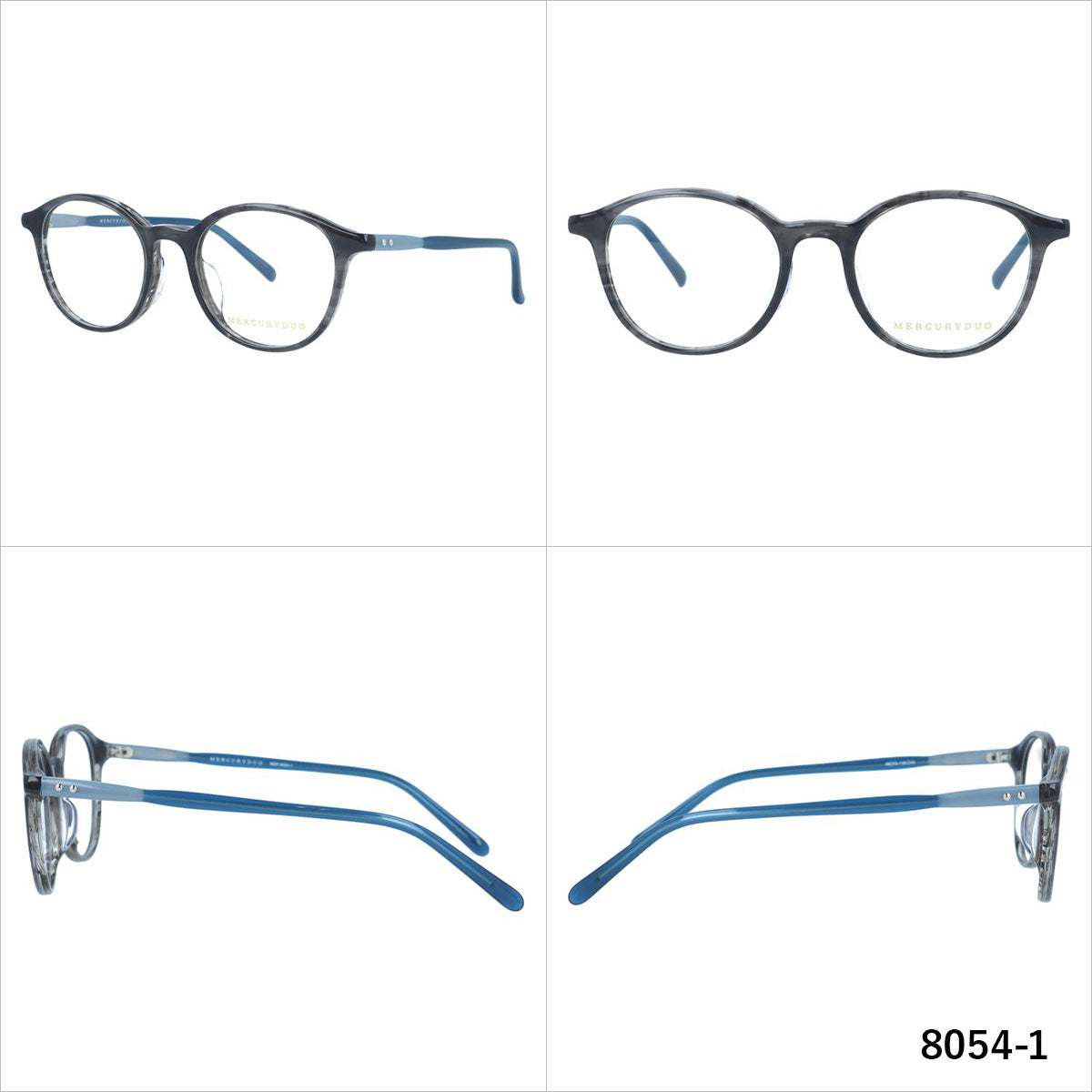 マーキュリーデュオ メガネフレーム 伊達メガネ アジアンフィット MERCURYDUO MDF 8054 48サイズ ウェリントン型 ユニセックス メンズ レディース