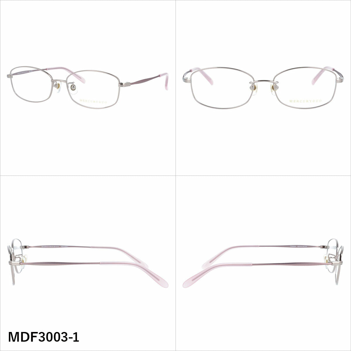 マーキュリーデュオ メガネフレーム 伊達メガネ アジアンフィット(フルフィット) 調整可能ノーズパッド(クリングス) MERCURYDUO MDF3003 52サイズ 全4カラー スクエア型 ユニセックス メンズ レディース